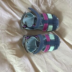 See Kai Run Navy and Pink Kids Sandals